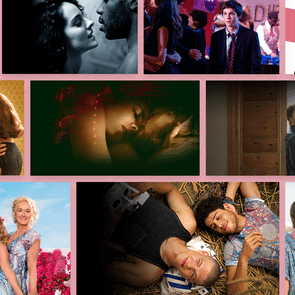 collage of romance movies on Hulu