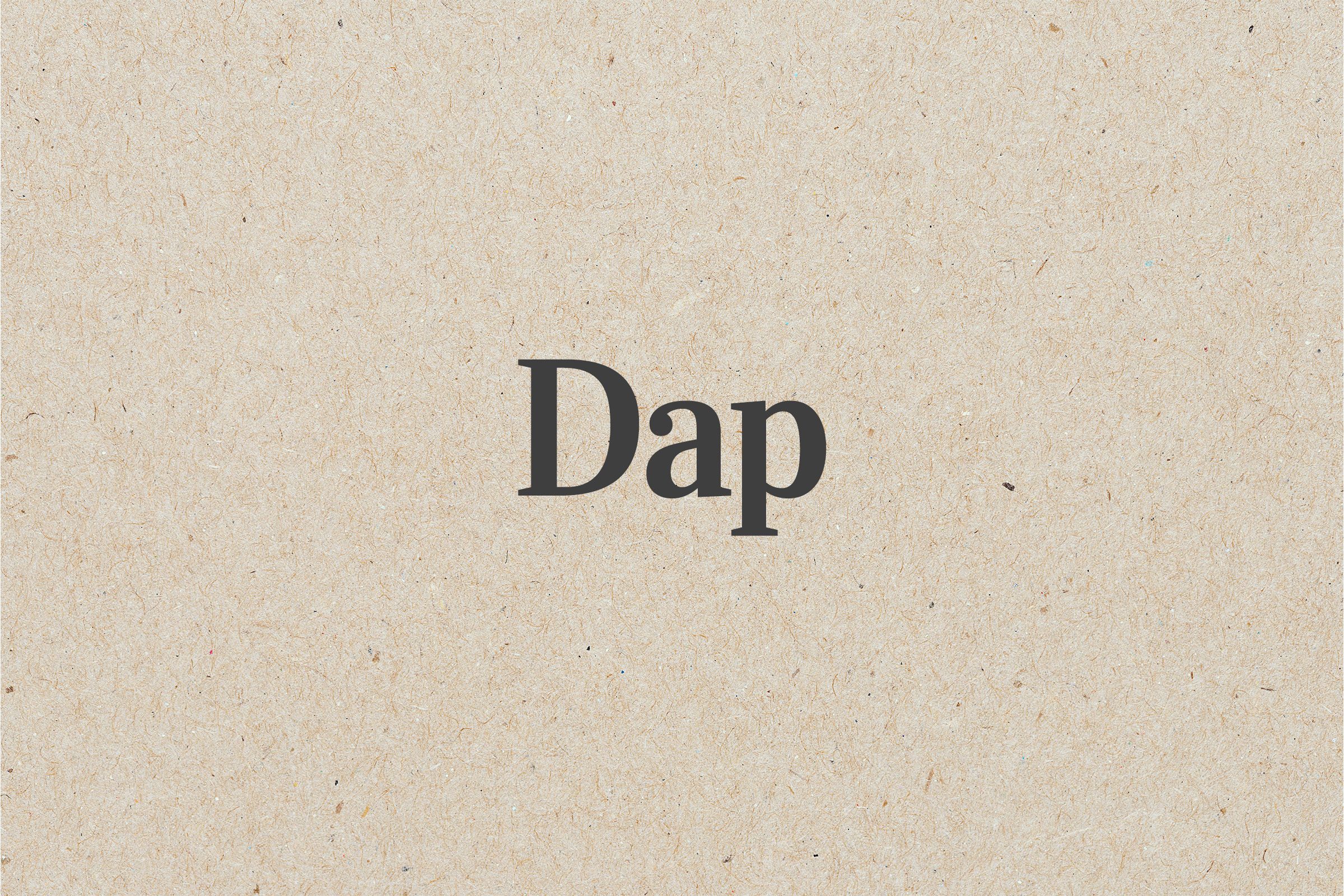 Dap Printed on Kraft Paper Background
