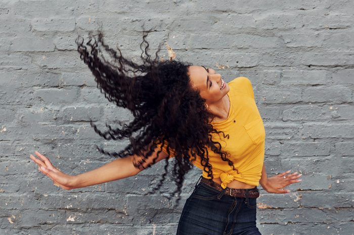 I whip my hair back and forth