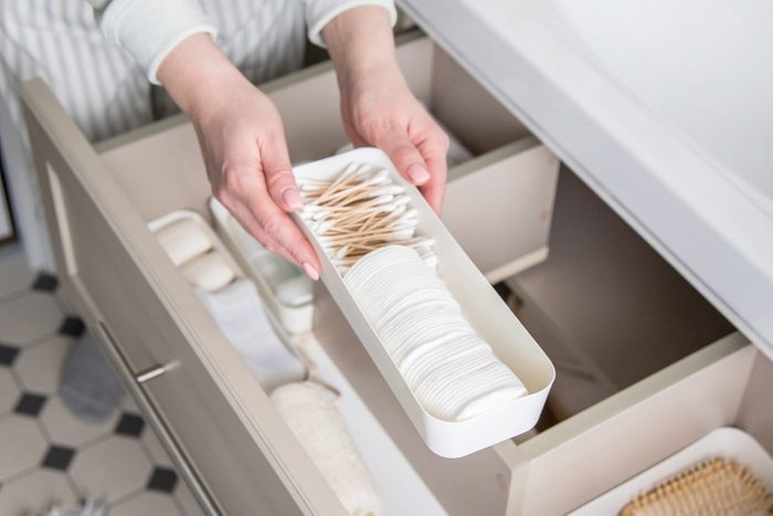 High Angle View Of Man Preparing Food