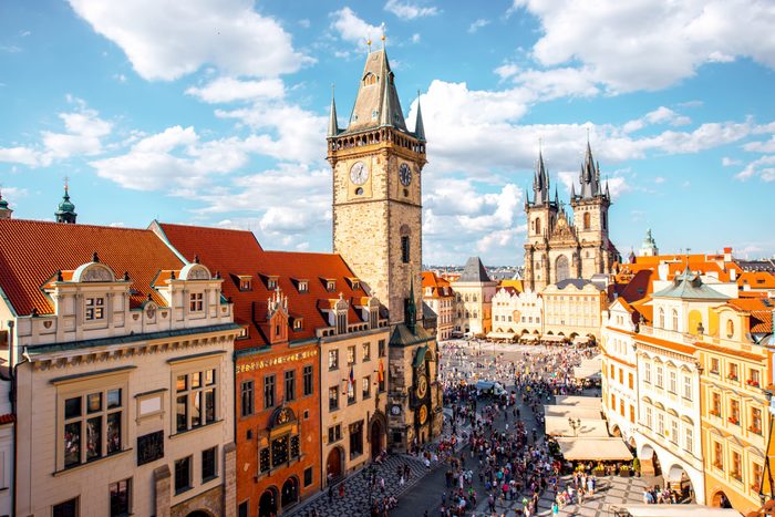 Prague cityscape view
