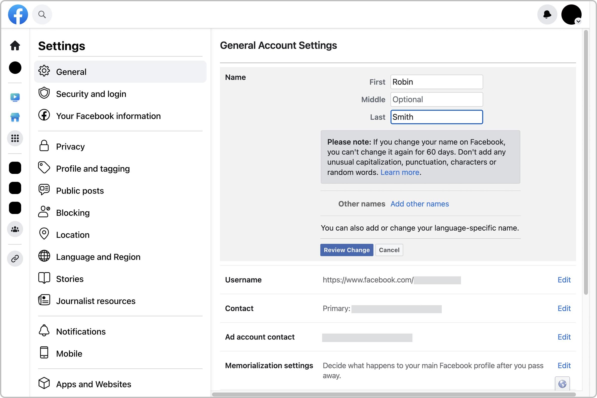 How To Change Name On Facebook Desktop