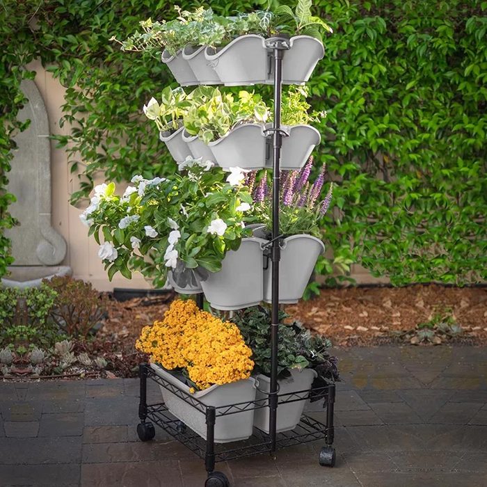 Lecroy Mobile Double Frame Plastic Vertical Garden