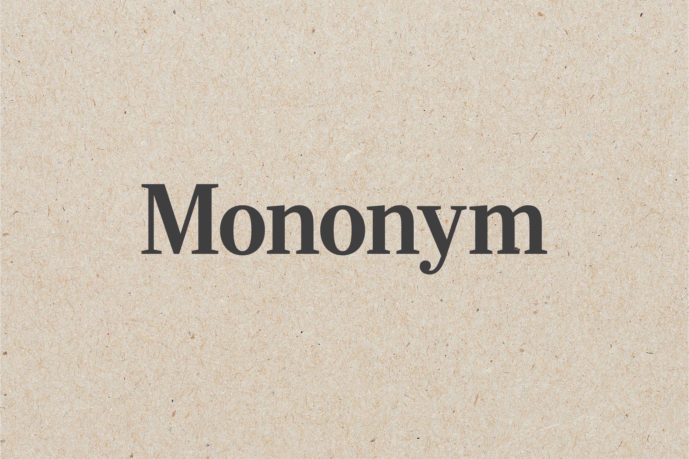 Mononym on Kraft Paper Background