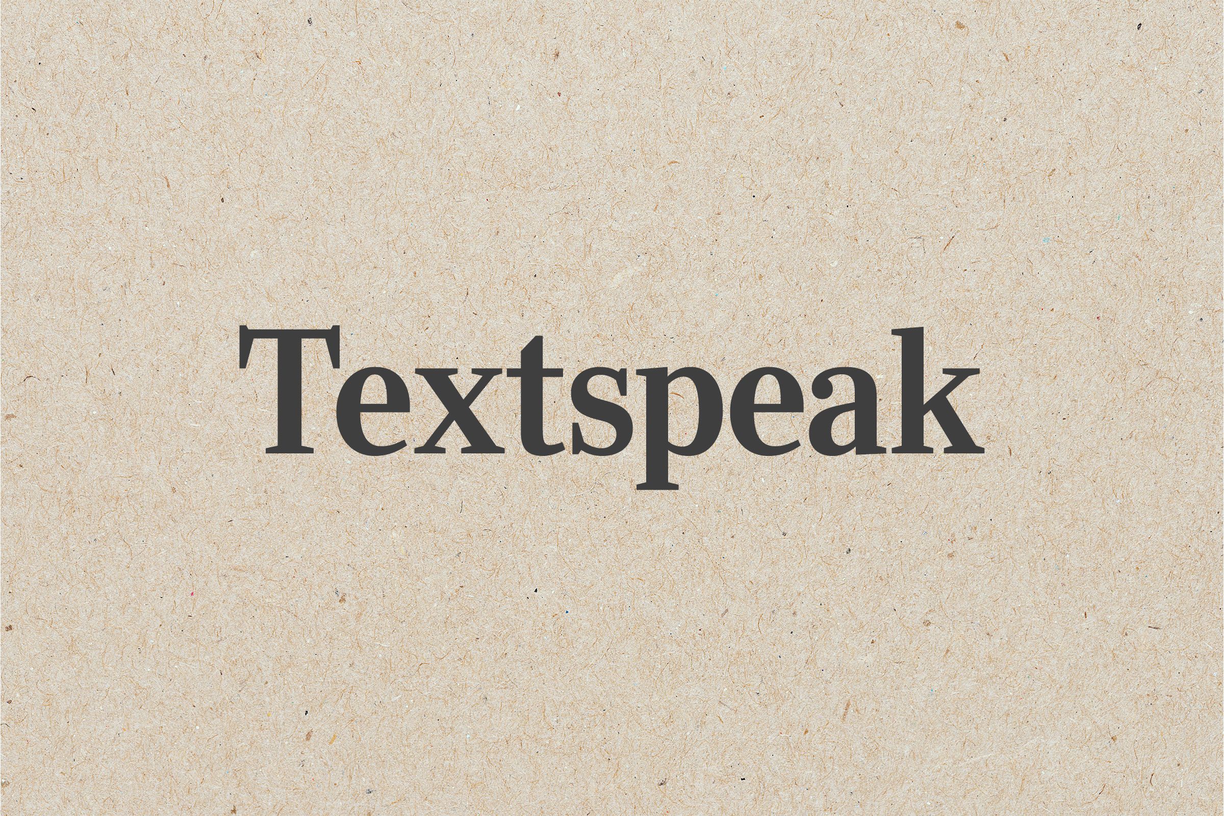 Textspeak Printed on Kraft Paper Background