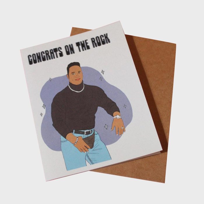 The Rock Engagement Card