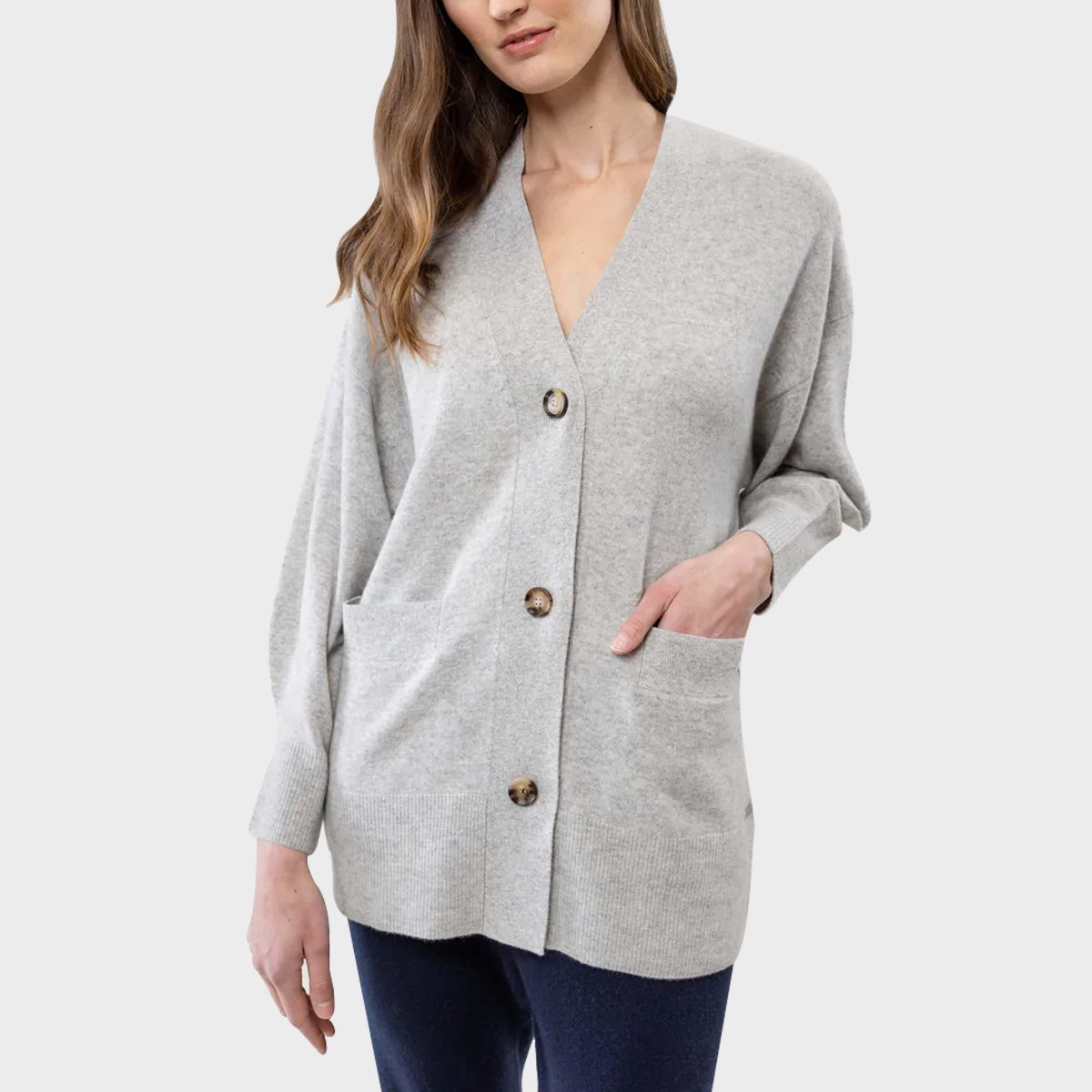 Women's Quintessential Cashmere Cardigan Ecomm Cozyearth.com