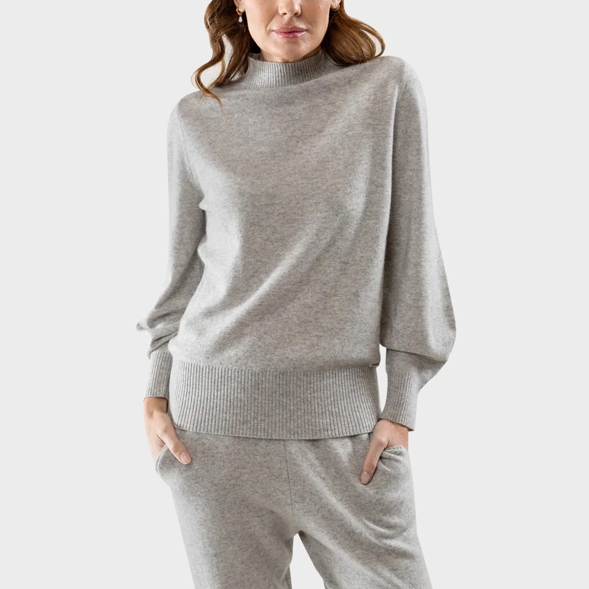 Women's Quintessential Cashmere Pullover Ecomm Cozyearth.com