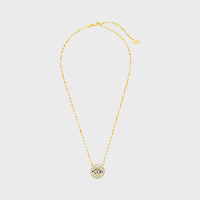 Bezel Cz Evil Eye Pendant Necklace Ecomm Via Sterlingforever.com