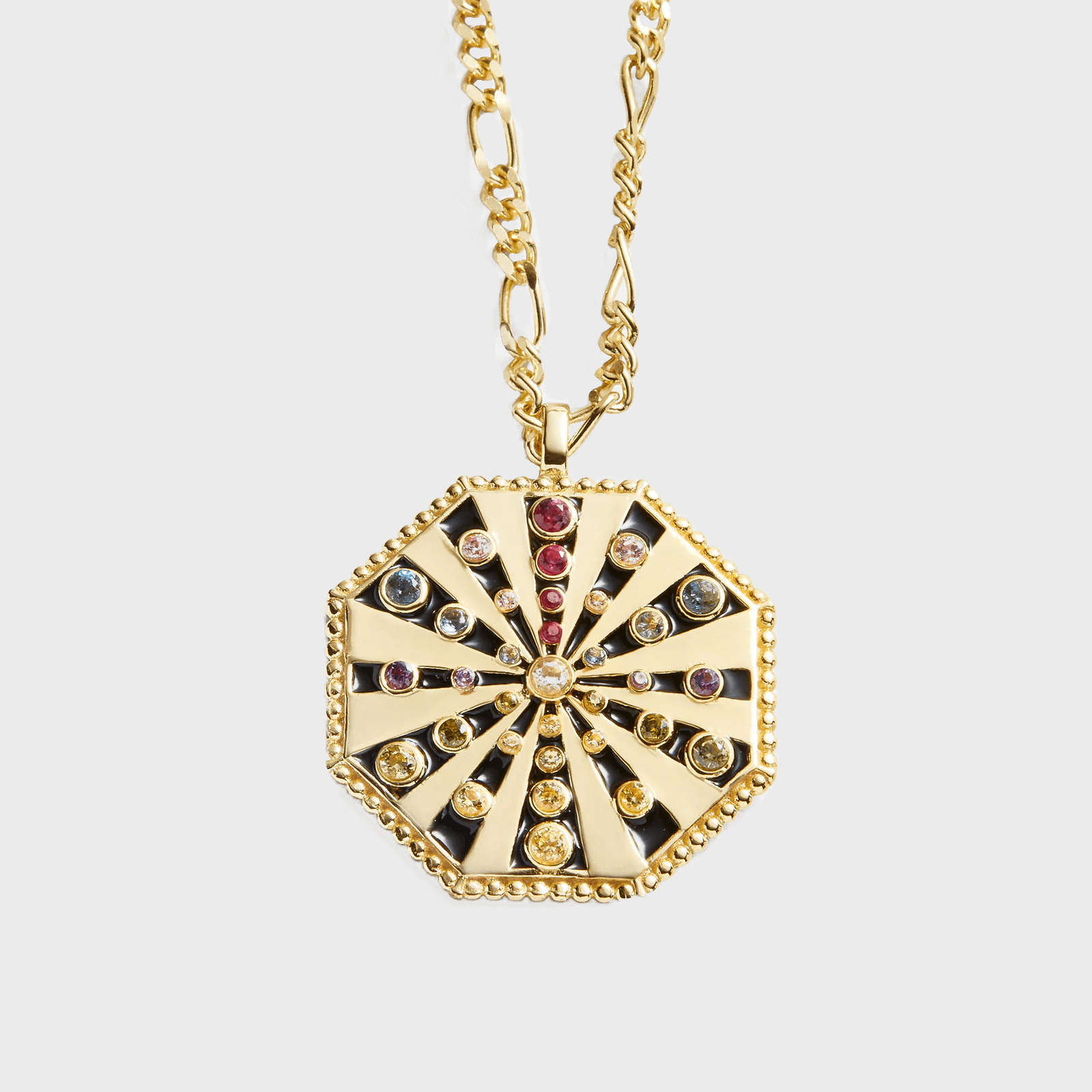 Sunburst 18k Gold Medallion Necklace Ecomm Via Baublebar.com