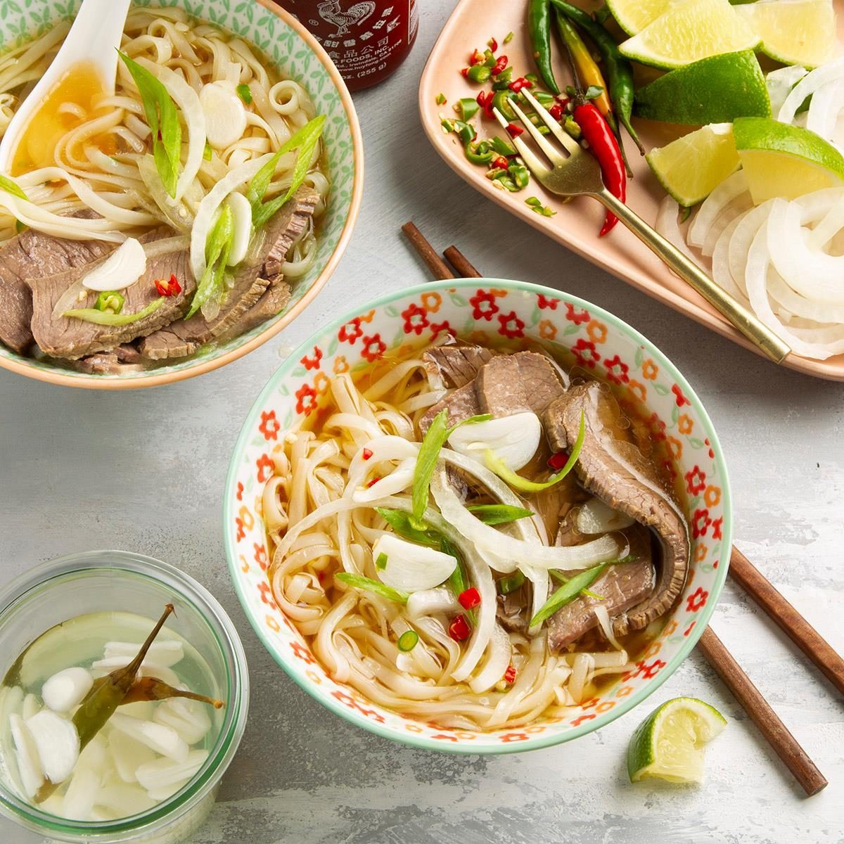 Delicious Pho Vietnamese Beef Noodle Soup