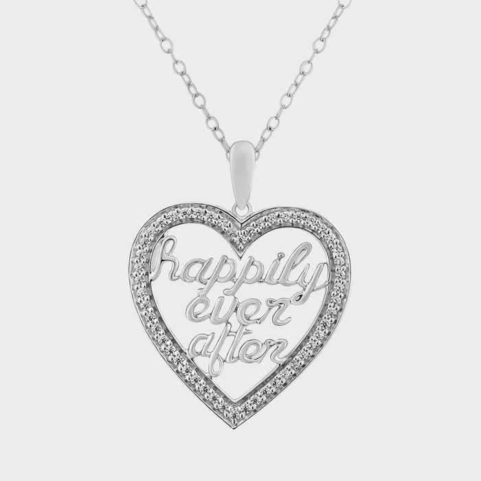 Diamond Happily Ever After Heart Pendant Necklace Ecomm Marcys.com