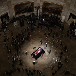 President George H.W. Bush Lies In State At U.S. Capitol