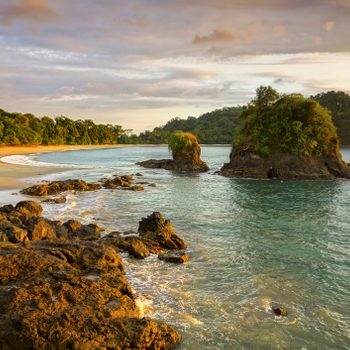 Playa Espadilla Beach Landscape Sunset Sky Manuel Antonio National Park Costa Rica