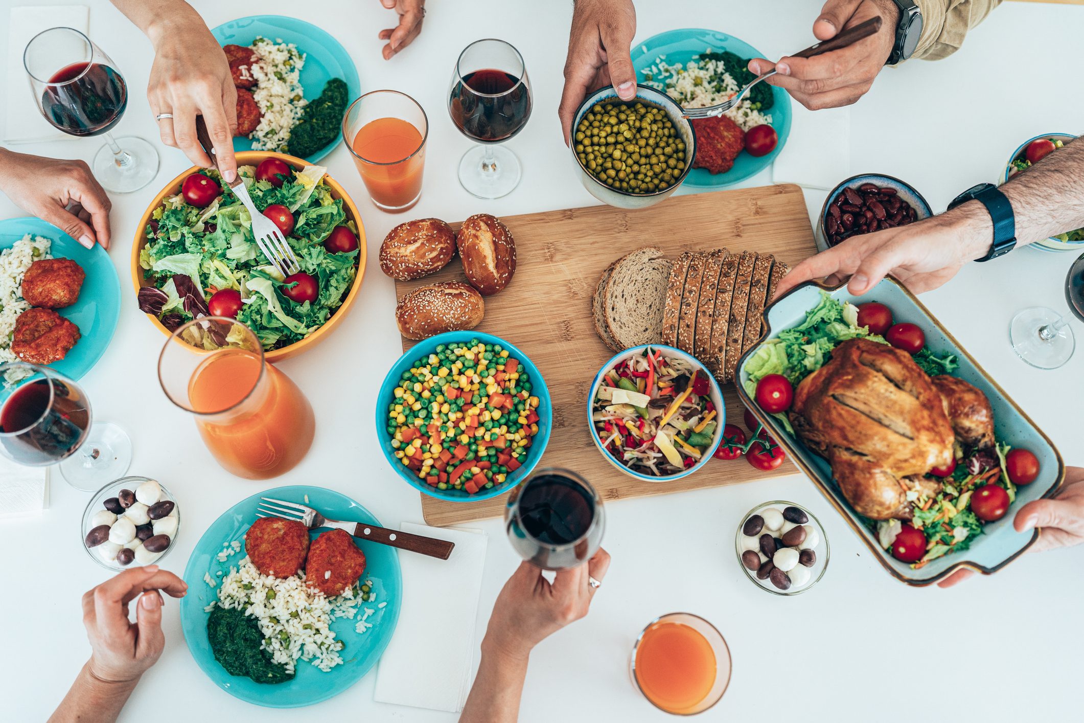 Table with food