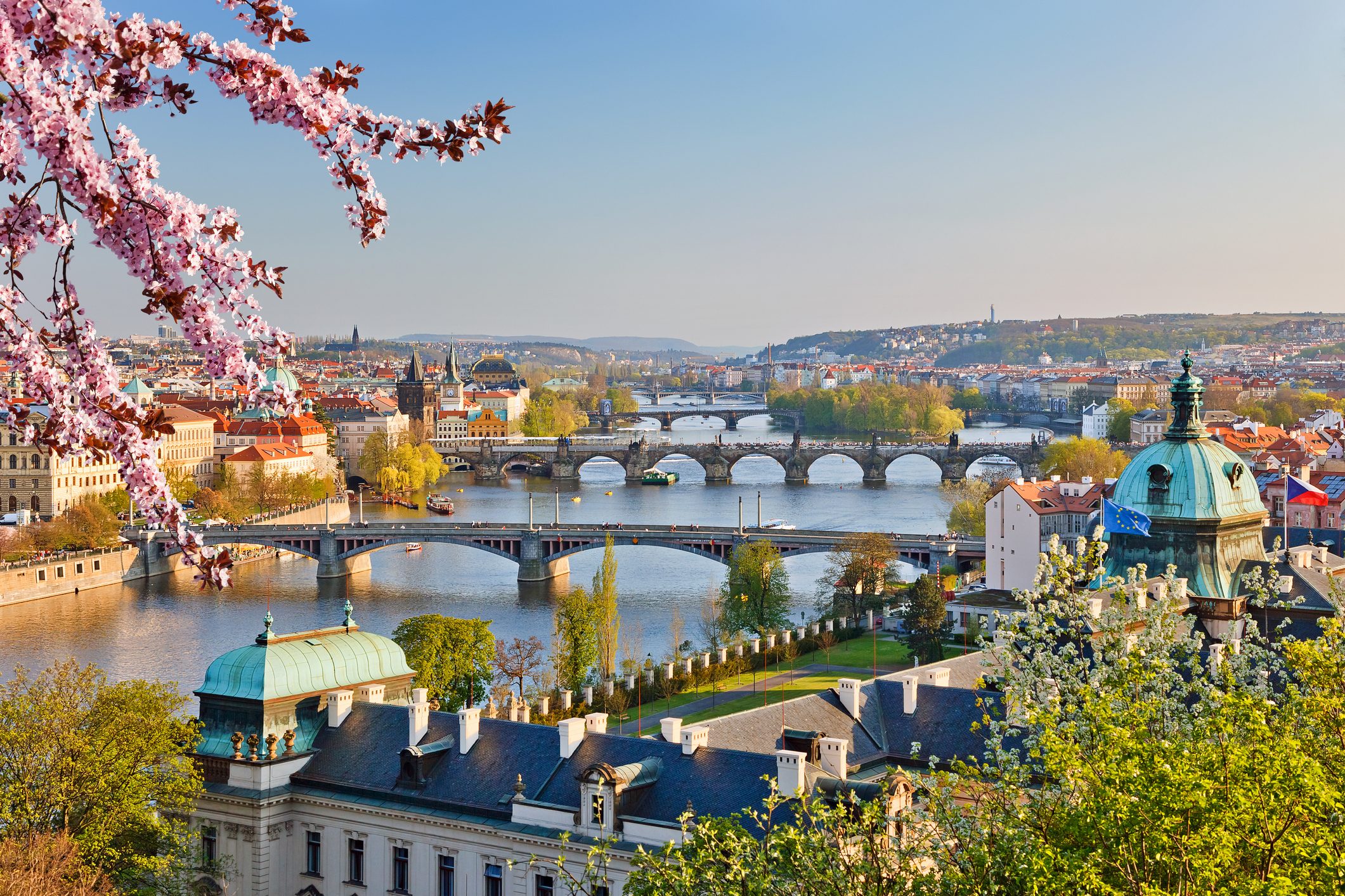 Prague at sunset