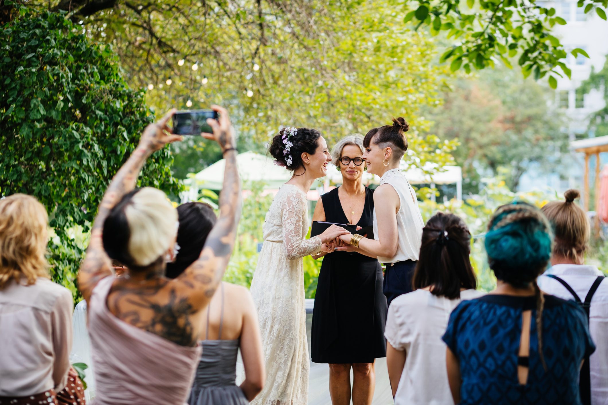 couple standing at the alter