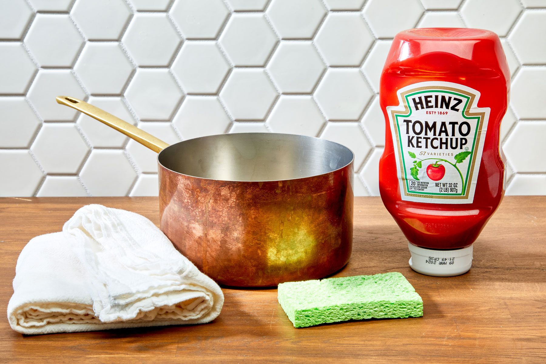 How To Clean And Polish Copper with ketchup