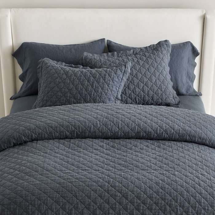 Belgian Flax Linen Diamond Quilt