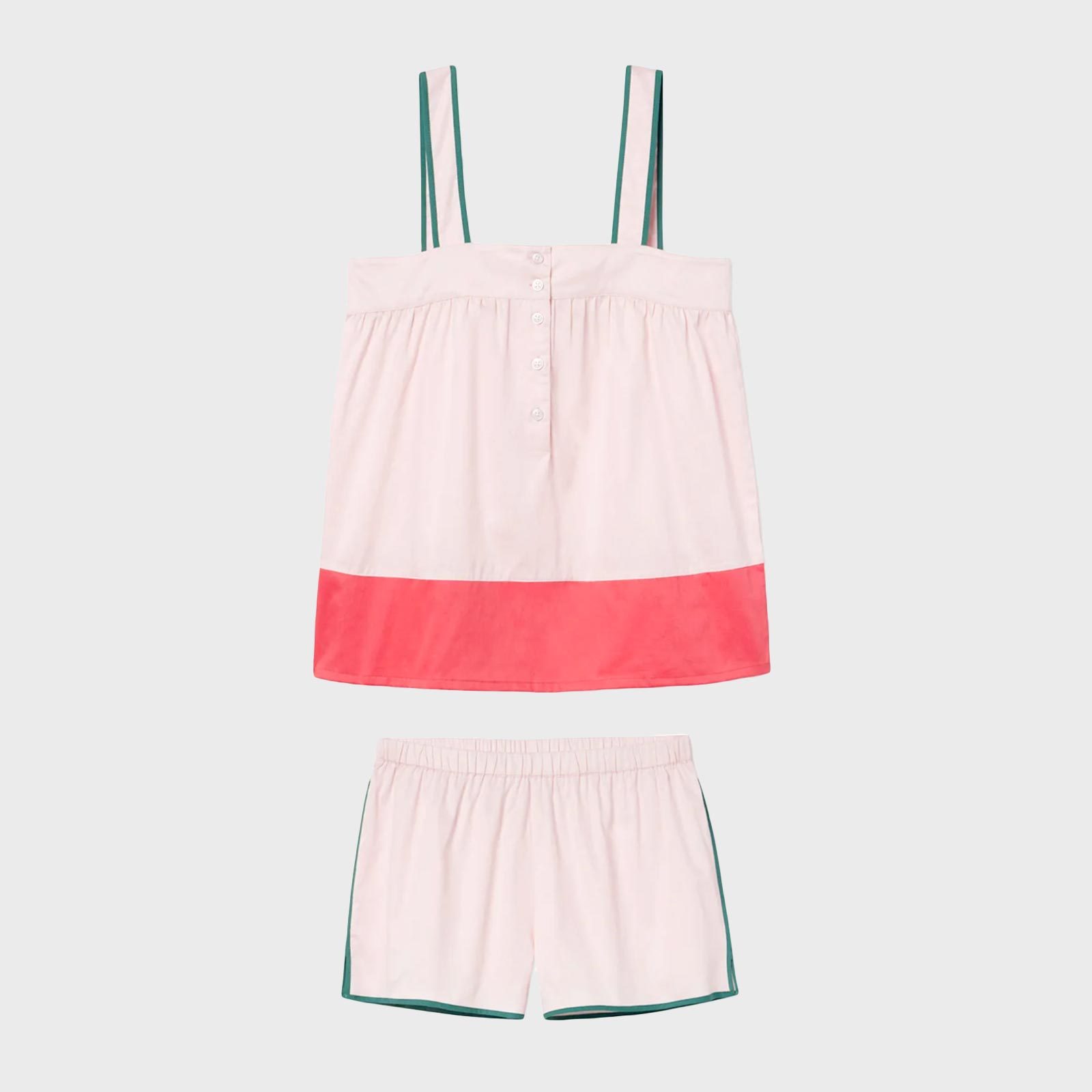 Colorblock Tank Set in Guava