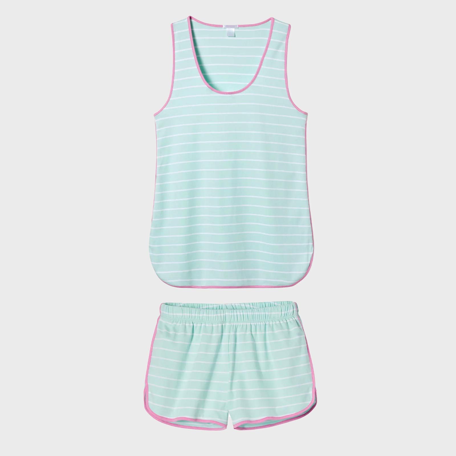 Pima Tank-Short Set in Spritz