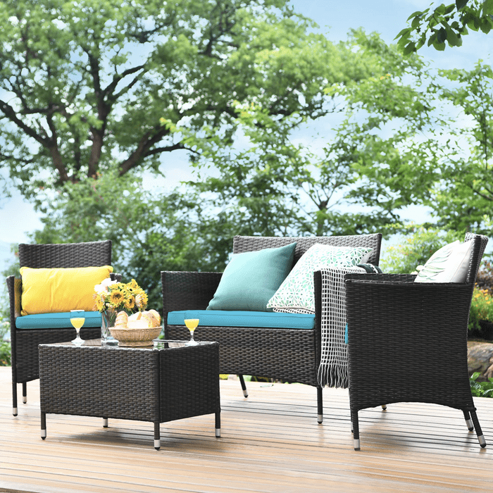 Cushioned Rattan Furniture Set Ecomm Via Walmart