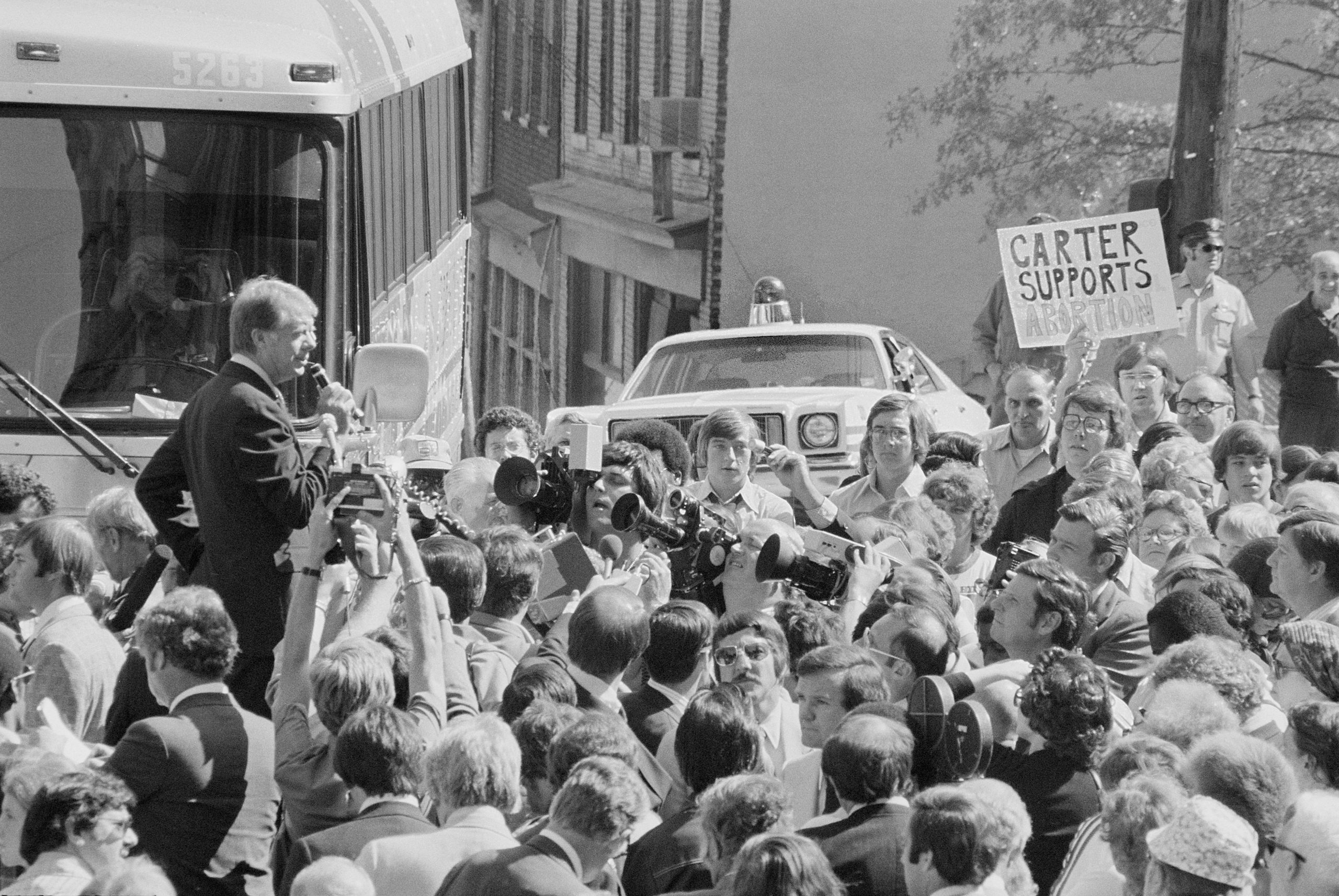 Democratic Presidential Nominee Jimmy Carter speaking to Crowd at Campaign Stop, Pittsburgh