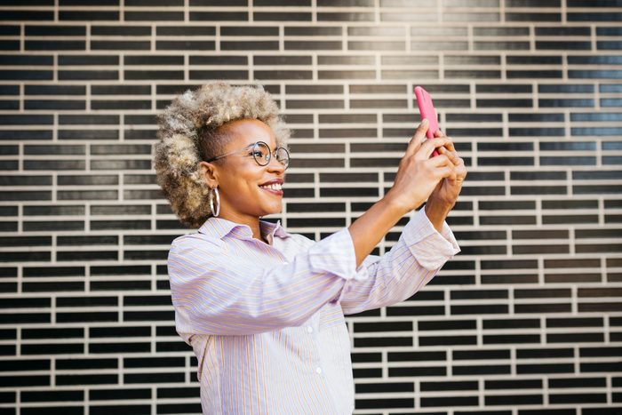 Woman using an smart phone
