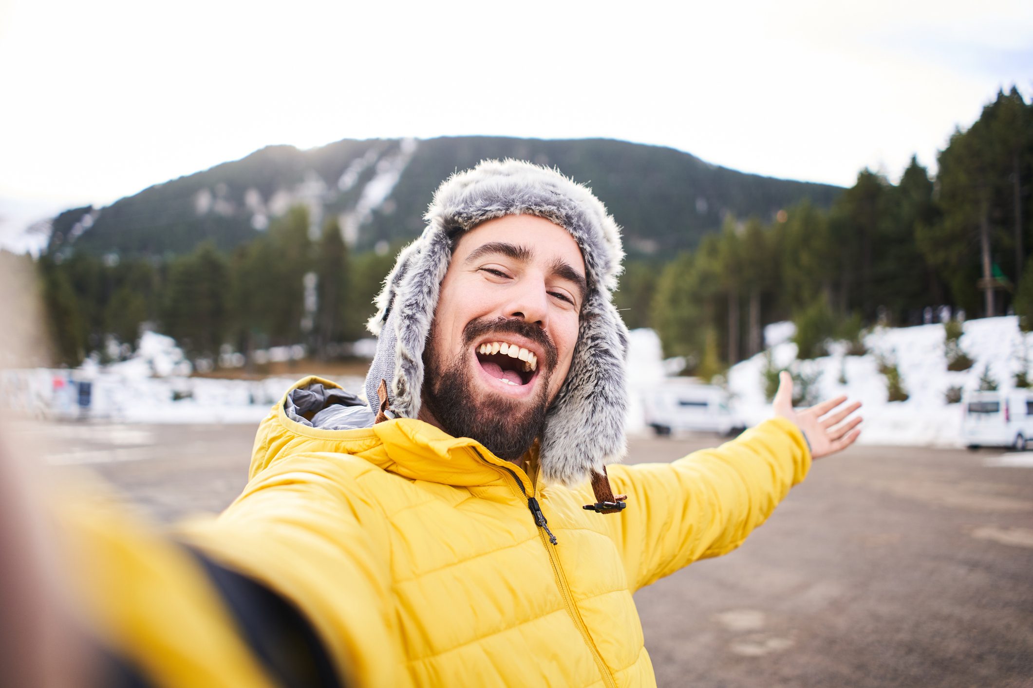 Selfie of a young Caucasian man smiling