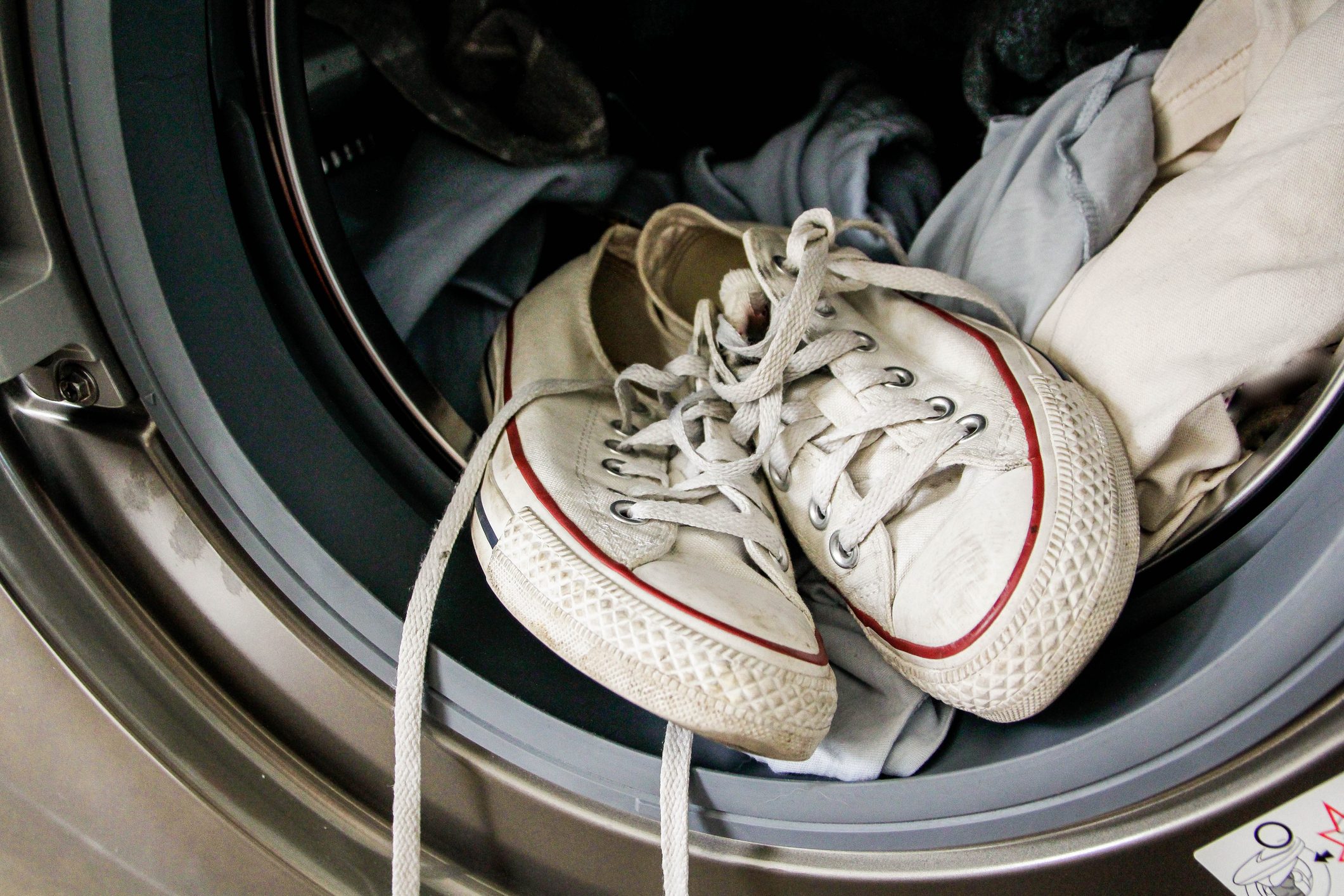 Washing sneakers