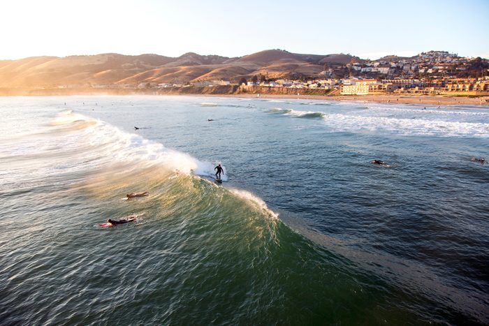 Sunset time at Pismo Beach, California