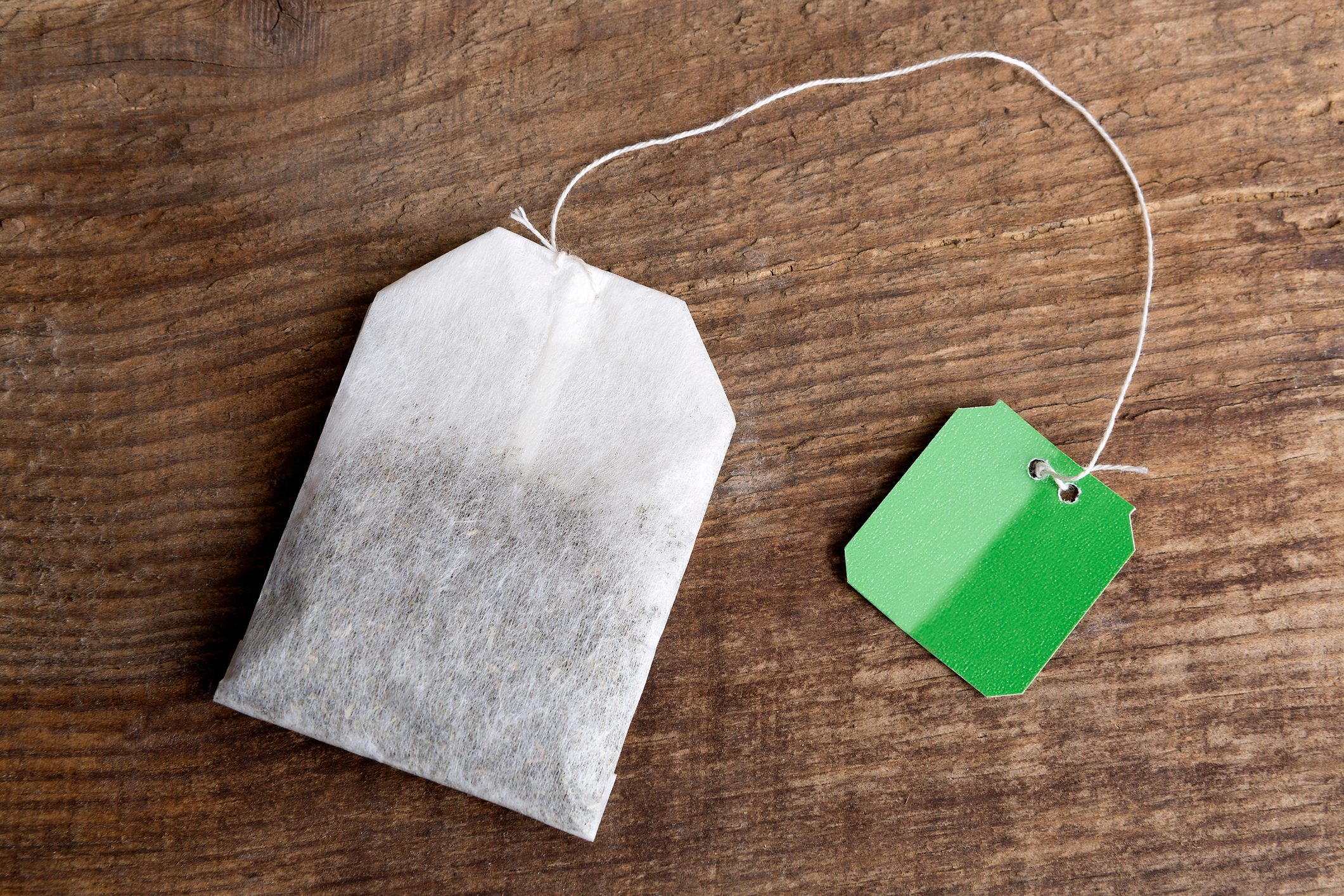 Directly Above View Of Teabag On Table