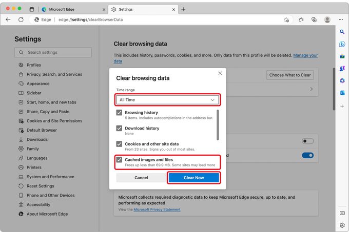 How To Clear Your Cache Microsoft Edge Desktop 3