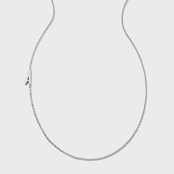 Letter A Initial Necklace In Sterling Silver Ecomm Via Kendrascott.com