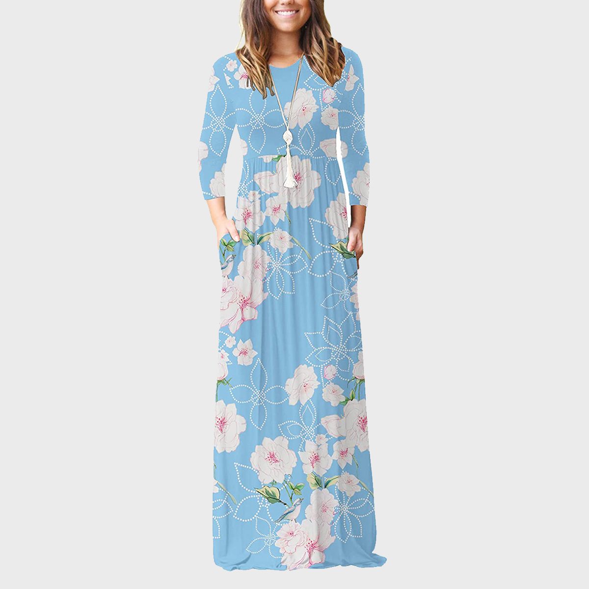 Long Sleeve Floral Maxi Dress