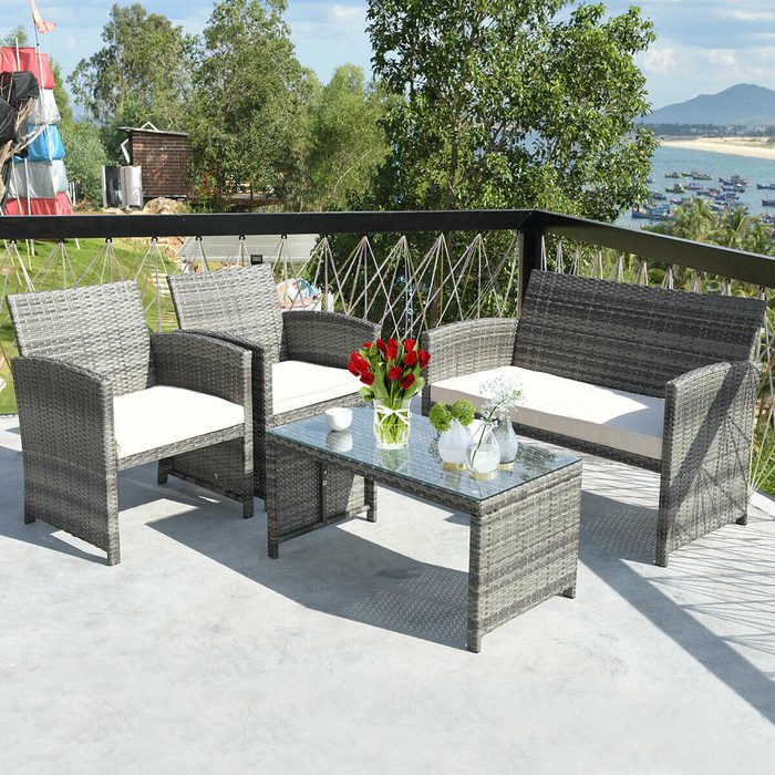 Rattan Lawn Sofa Set Ecomm Via Walmart