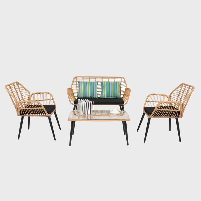 Wicker Patio Furniture Set Ecomm Via Walmart