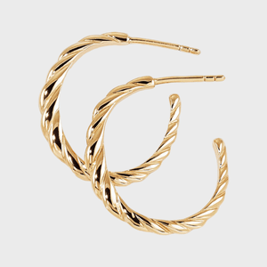 Mejuri Thin Croissant Dome Hoop Earrings