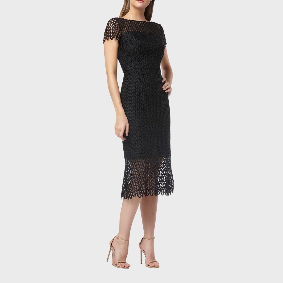 Floral Lace Midi Dress