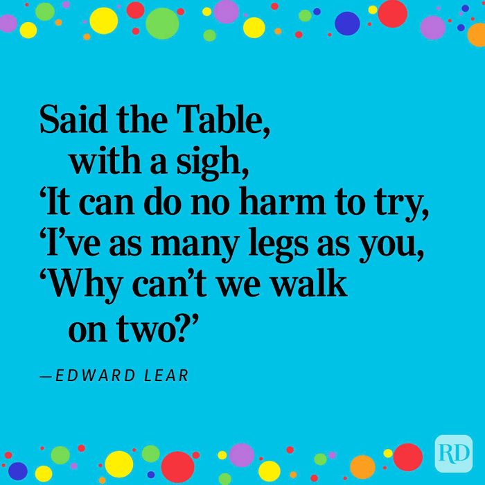 "The Table and the Chair” by Edward Lear