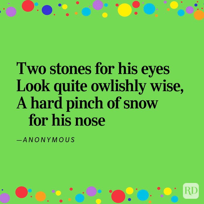 “A Snow Man” by Anonymous