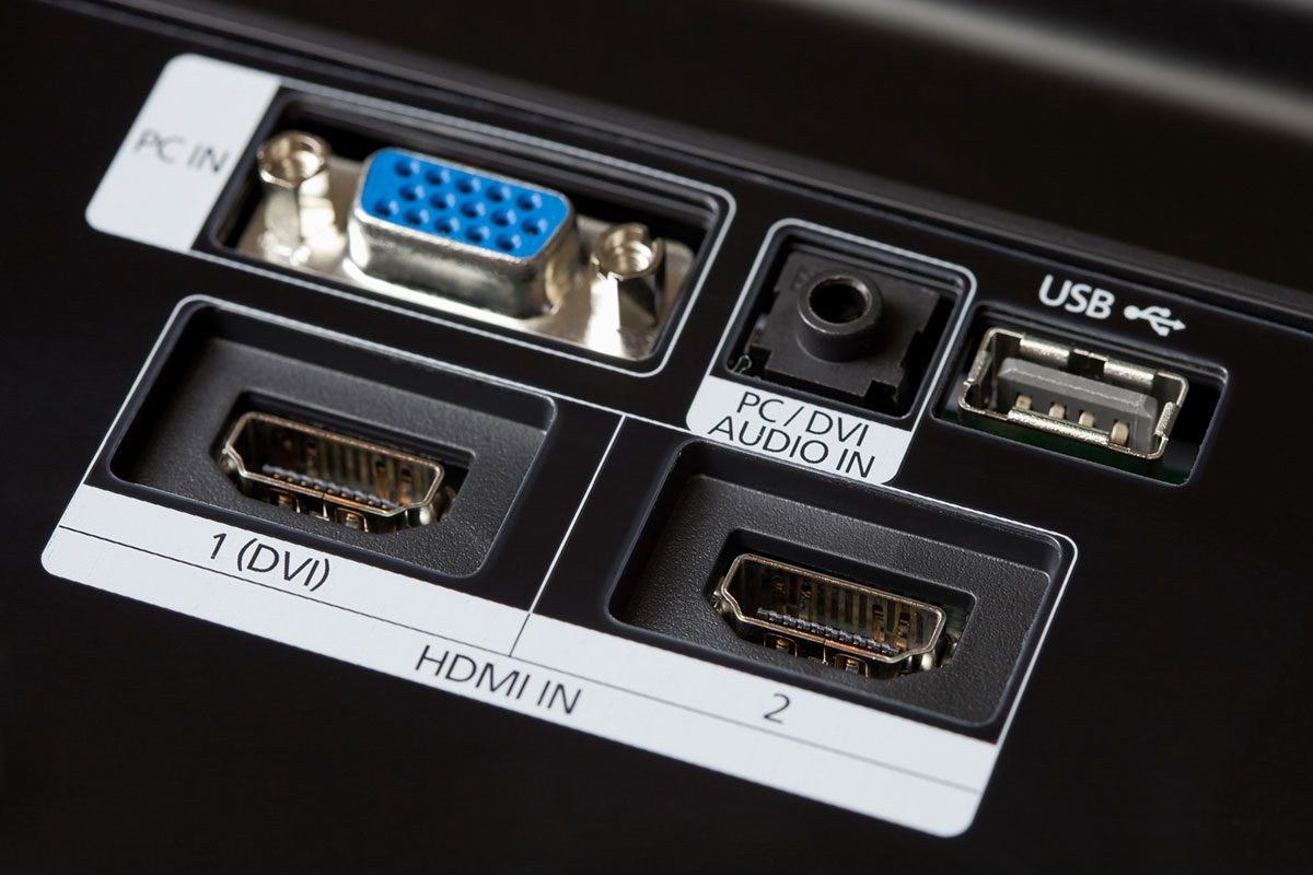 New Tv Input Output Jacks on the back of the tv