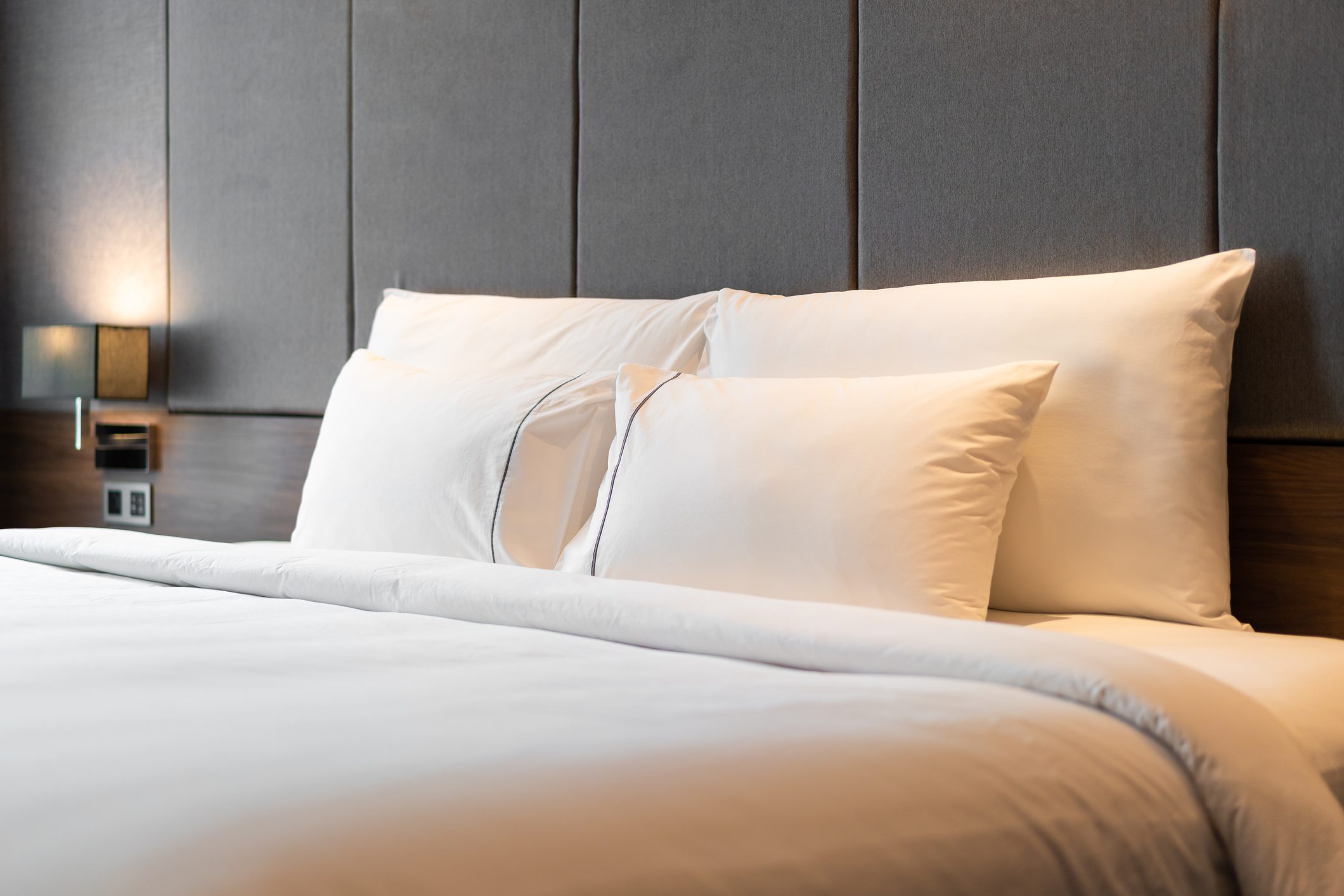 Interior of the bedroom on a cruise ship