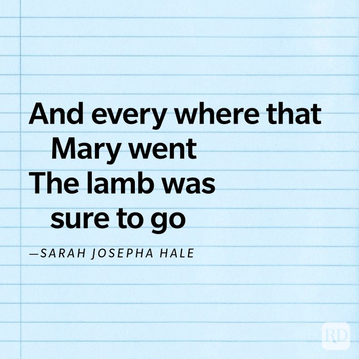 "Mary's Lamb" by Sarah Josepha Hale