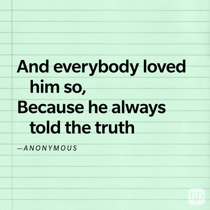 "The Boy Who Never Told a Lie" by Anonymous