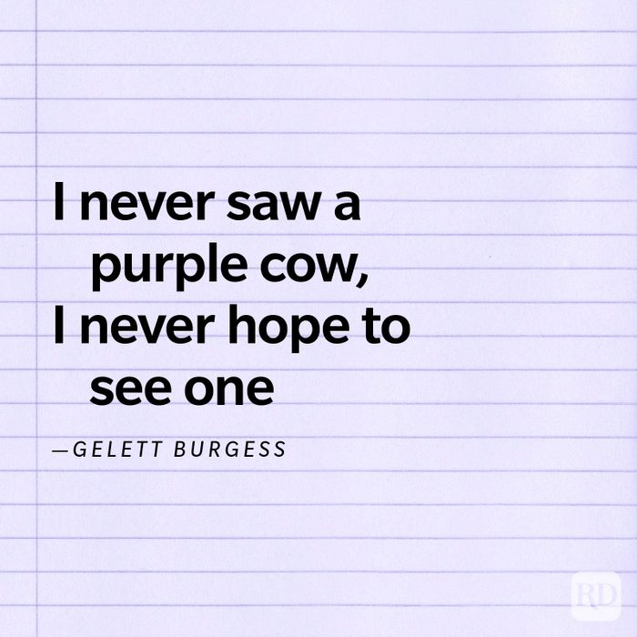 The Purple Cow" by Gelett Burgess