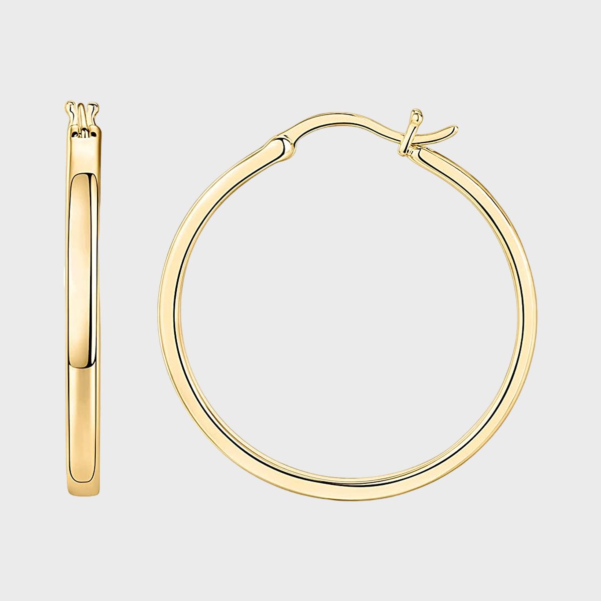 14 Karat Gold Plated Hoops