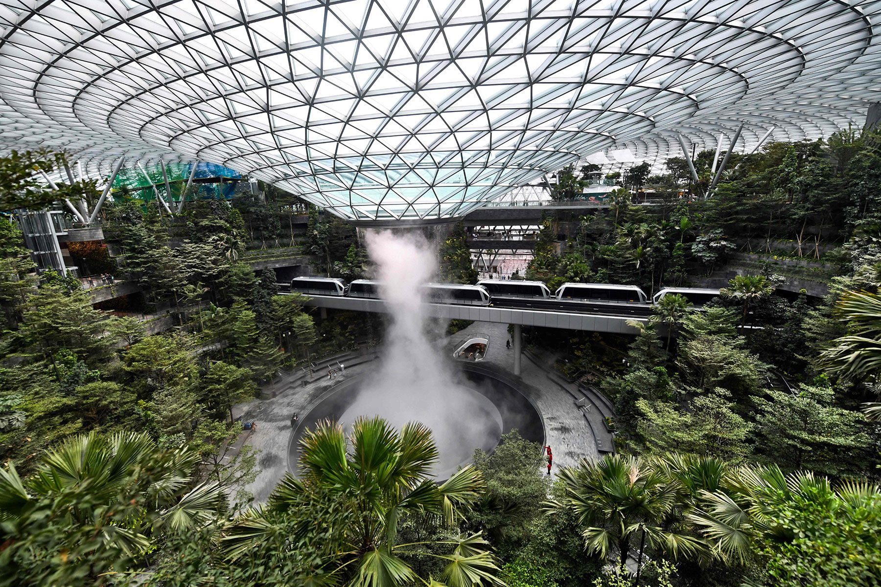 Newly Built Changi Jewel Complex at the Changi International Airport