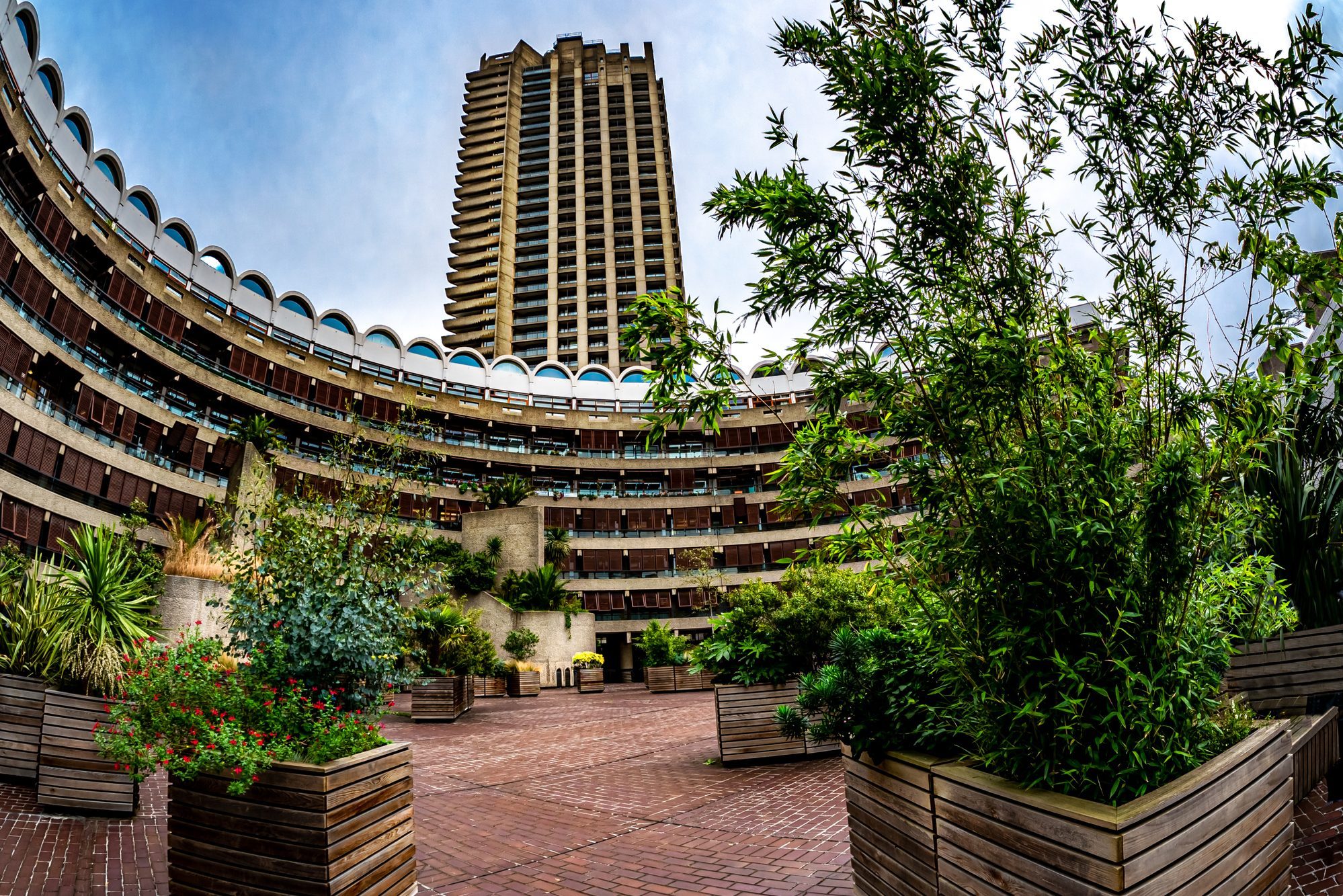 Barbican place, public garden in London