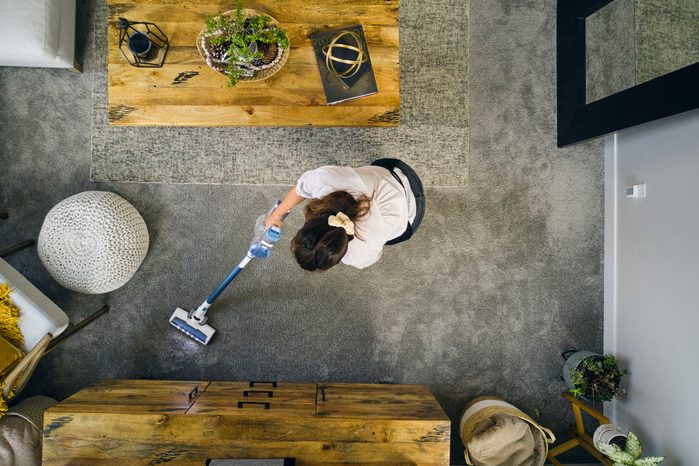 Professional Housecleaner at Work